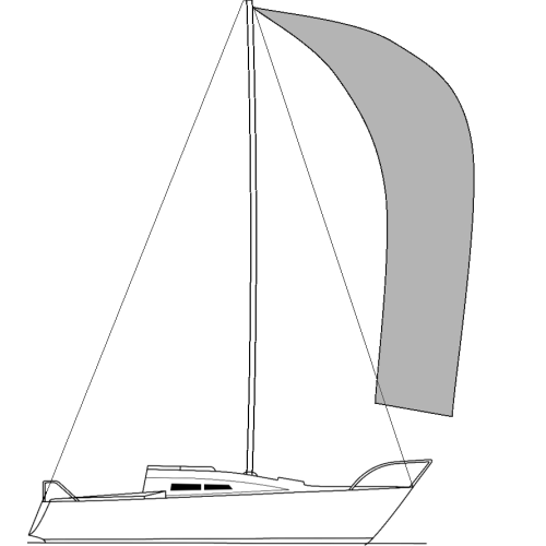 ATOLL 23 - Vela Balão Triradial (Spinnaker)